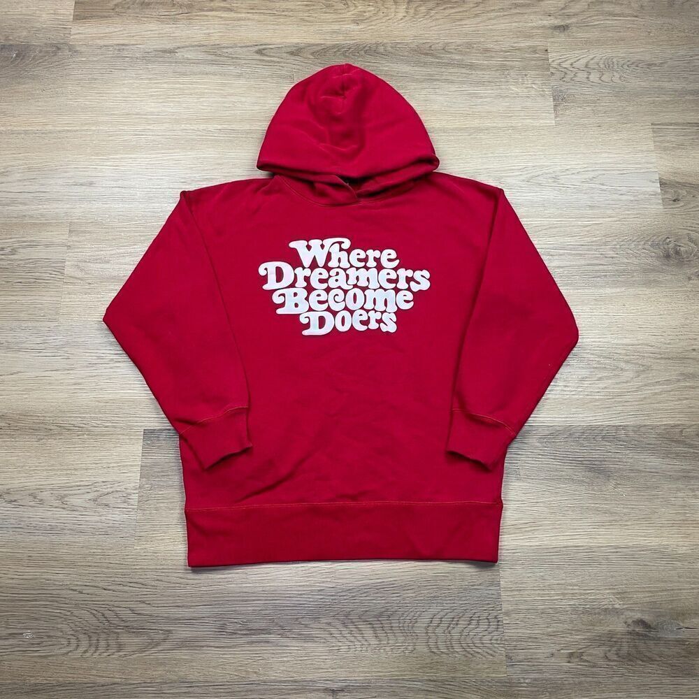 Uniqlo Hoodie Mens Extra Small Red Verdy Where Dreamers Become Doers Cotton